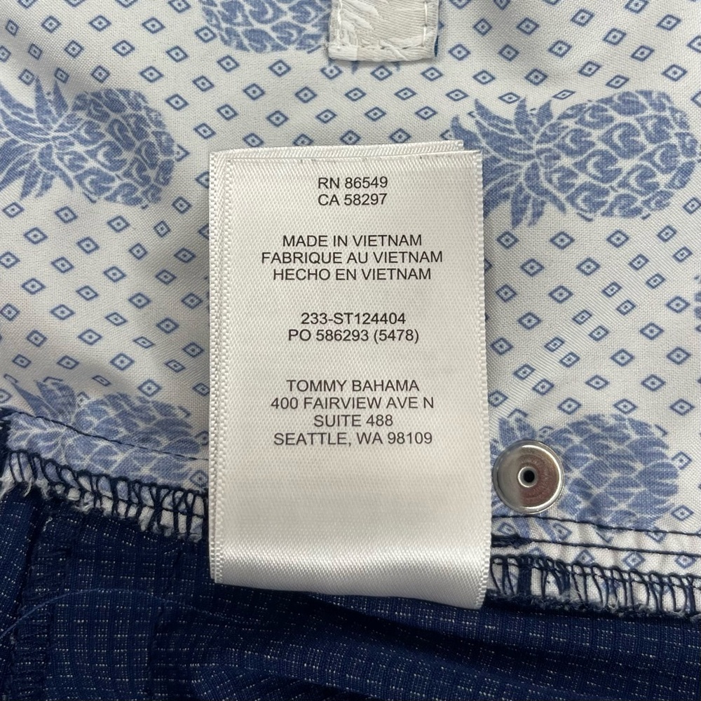 Tommy Bahama Pants Mens 38x32 (Fits 38x31) Blue Chip Shot 5 Pocket Performance - Picture 13 of 13